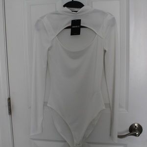 White Long-sleeve Body Suit
